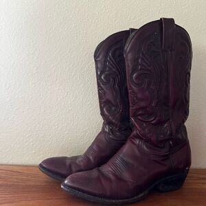 Mezcalero Burgundy Western Cowboy Boots